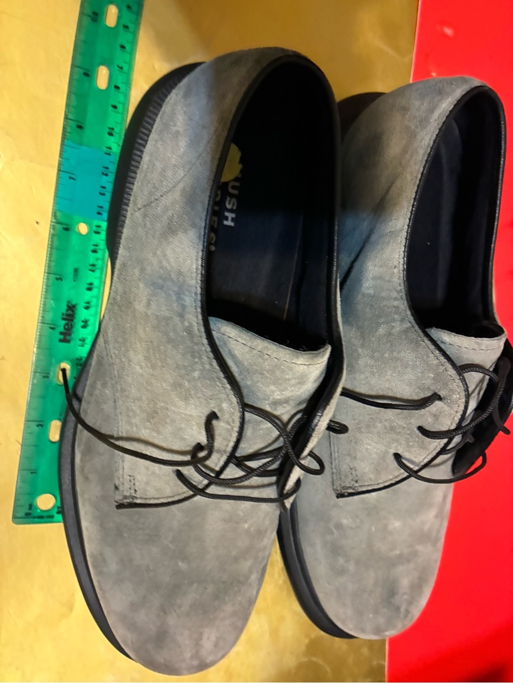 Men's Gray Suede Lace-Up Casual Hush Puppies US 11